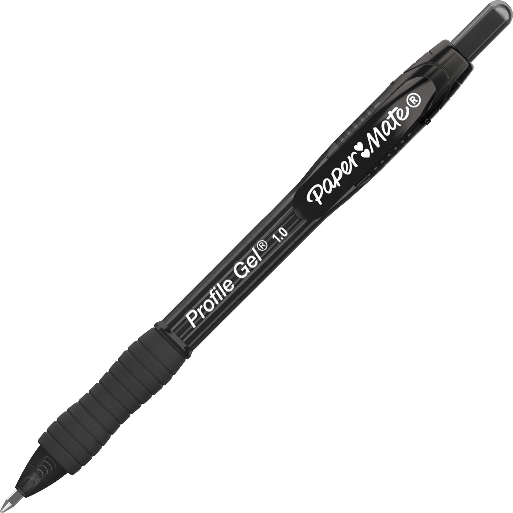1 mm Medium Pen Point - Retractable - Black Ink - 1 Dozen
