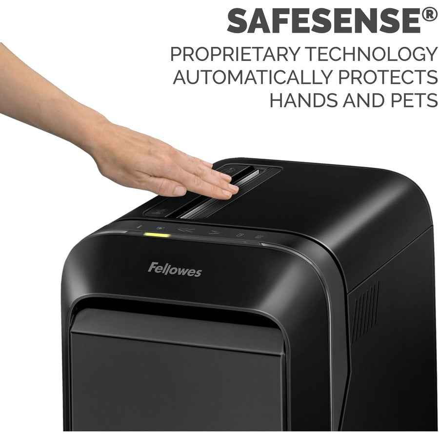 Micro Cut - 20 Per Pass - for shredding Paper, Credit Card, Paper Clip, Staples, Junk Mail - 0.156" x 0.500" Shred Size - P-4 - 7 ft/min - 9" Throat - 20 Minute Run Time - 8 gal Wastebin Capacity - Black