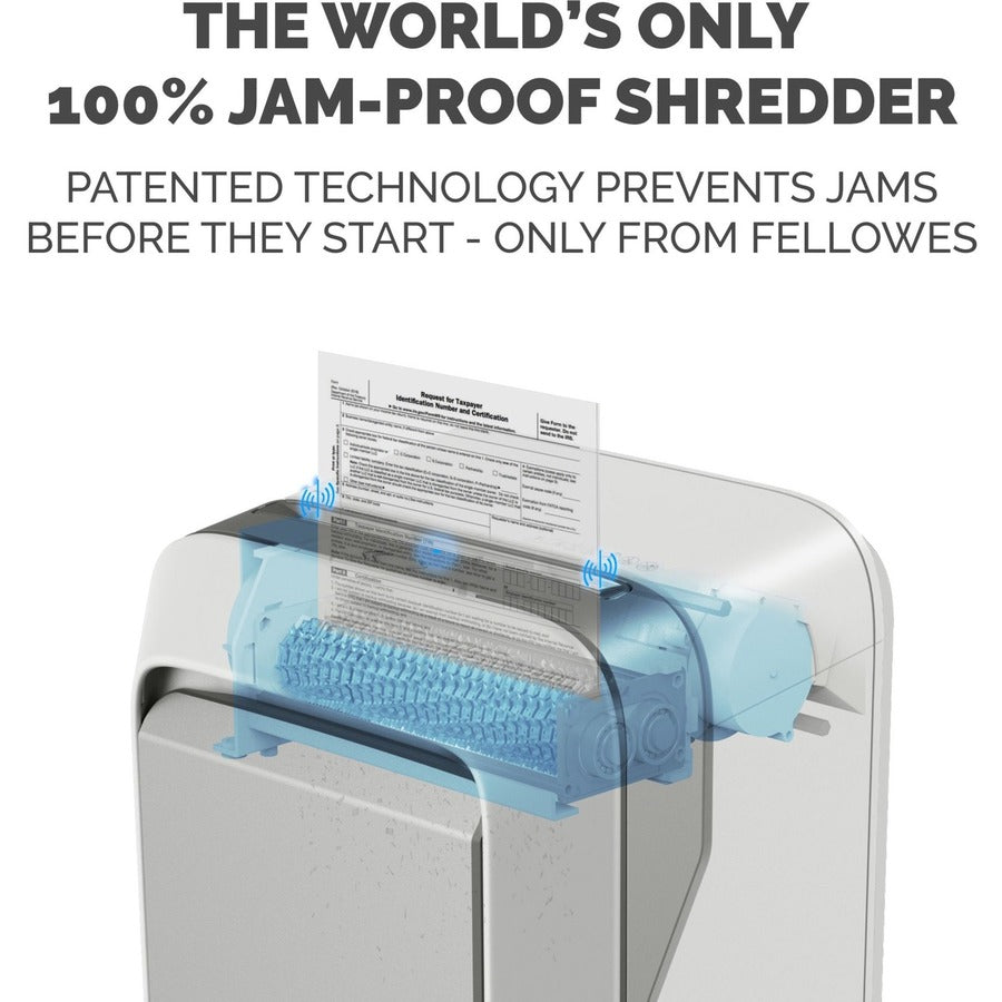 Micro Cut - 16 Per Pass - for shredding Paper, Credit Card, Paper Clip, Staples, Junk Mail - 0.156" x 0.500" Shred Size - P-4 - 7 ft/min - 9" Throat - 20 Minute Run Time - 6 gal Wastebin Capacity - White