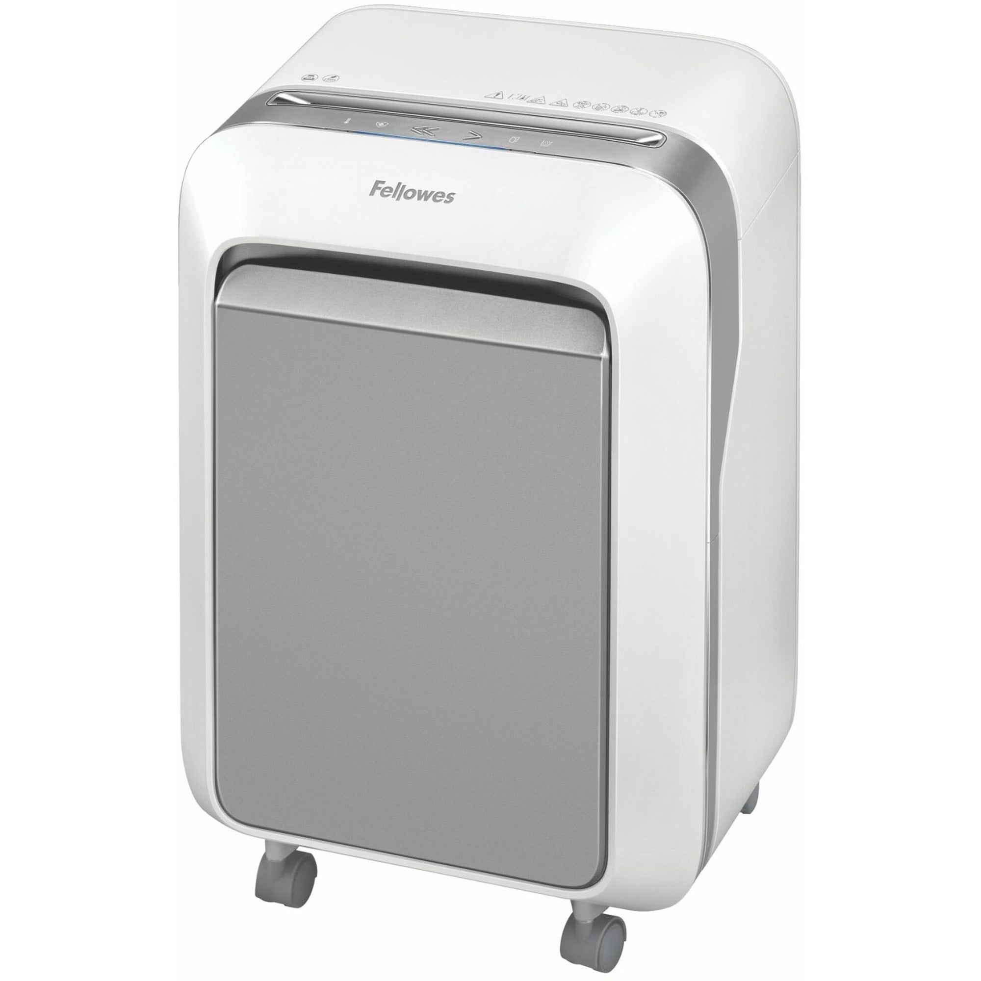 Micro Cut - 16 Per Pass - for shredding Paper, Credit Card, Paper Clip, Staples, Junk Mail - 0.156" x 0.500" Shred Size - P-4 - 7 ft/min - 9" Throat - 20 Minute Run Time - 6 gal Wastebin Capacity - White