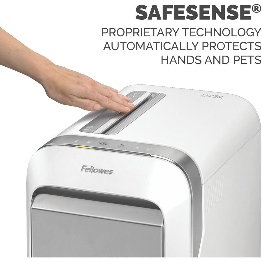 Micro Cut - 20 Per Pass - for shredding Paper, Credit Card, Paper Clip, Staples, Junk Mail - 0.156" x 0.500" Shred Size - P-4 - 7 ft/min - 9" Throat - 20 Minute Run Time - 8 gal Wastebin Capacity - White