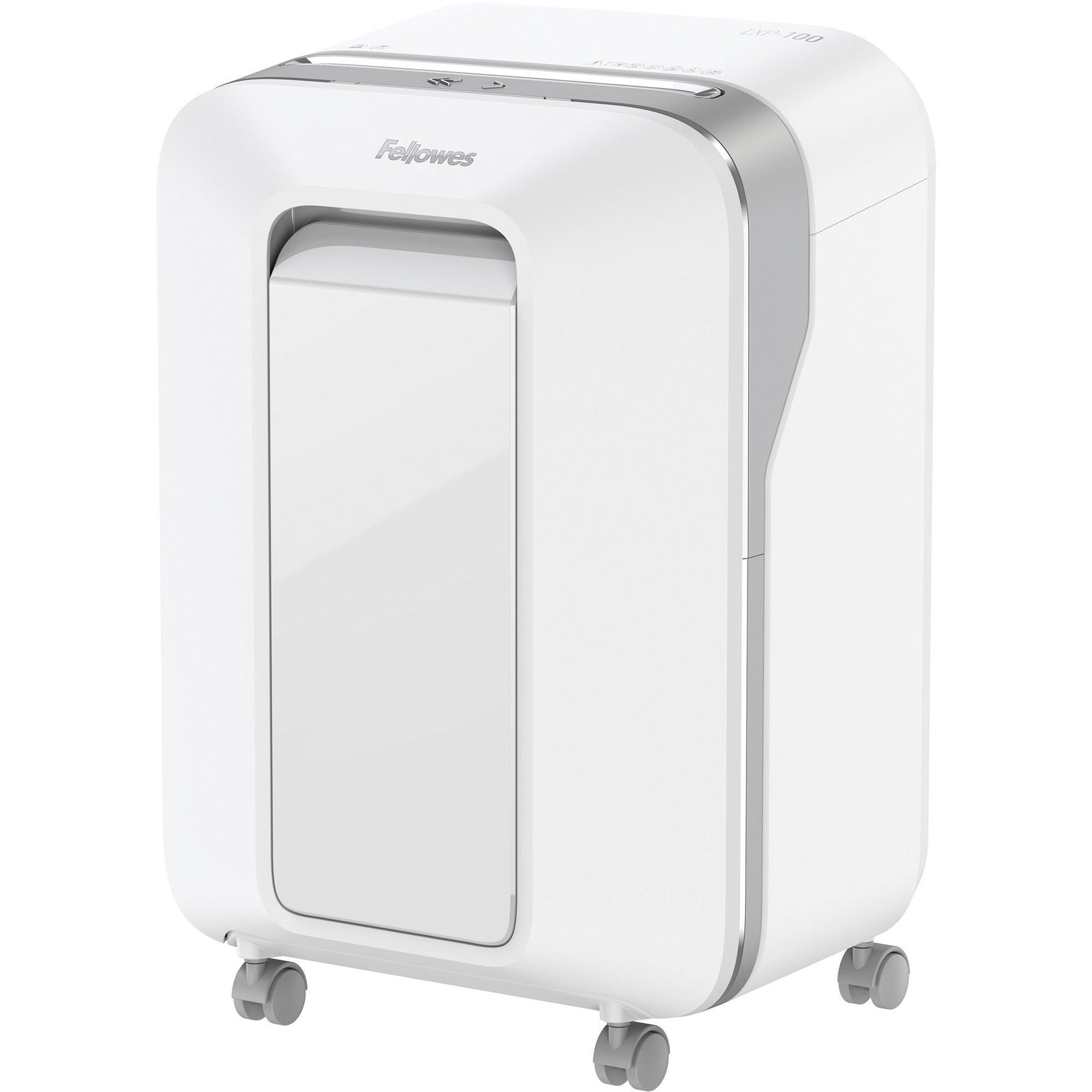 Continuous Shredder - Micro Cut - 12 Per Pass - for shredding Paper, Paper Clip, Credit Card, Staples, Junk Mail - 0.156" x 0.500" Shred Size - P-4 - 10 Minute Run Time - 15 Minute Cool Down Time - 6 gal Wastebin Capacity - White