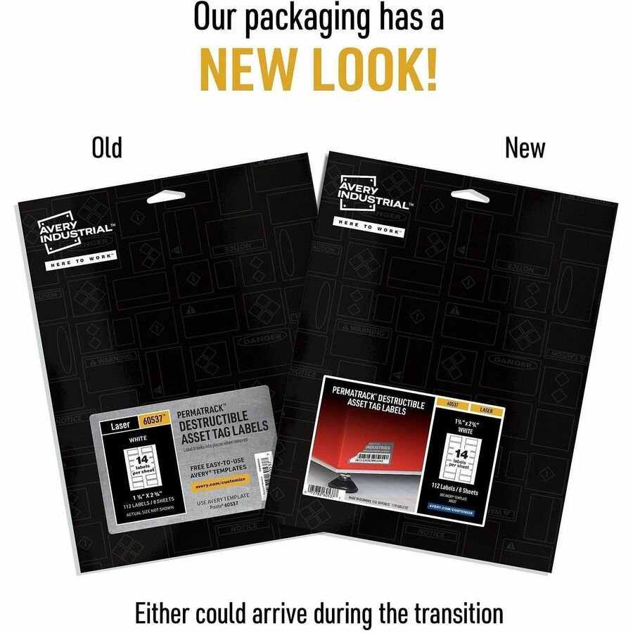Avery&reg; PermaTrack Destructible Asset Tag Labels