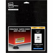 Avery&reg; PermaTrack Tamper-Evident Asset Tag Labels - 1.25" Length x 2.75" Width - Rectangular - Matte White - 1 Pack
