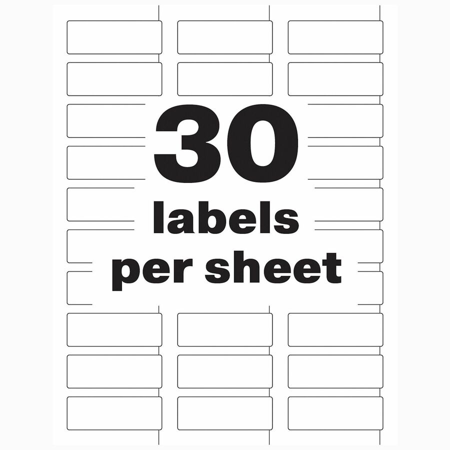 Avery&reg; PermaTrack Tamper-Evident Asset Tag Labels - 0.75" Length x 2" Width - Rectangular - Matte White - 1 Pack