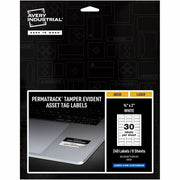 Avery&reg; PermaTrack Tamper-Evident Asset Tag Labels - 0.75" Length x 2" Width - Rectangular - Matte White - 1 Pack