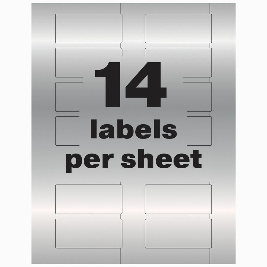 Avery&reg; PermaTrack Metallic Asset Tag Labels, 1-1/4" x 2-3/4" , 112 Asset Tags