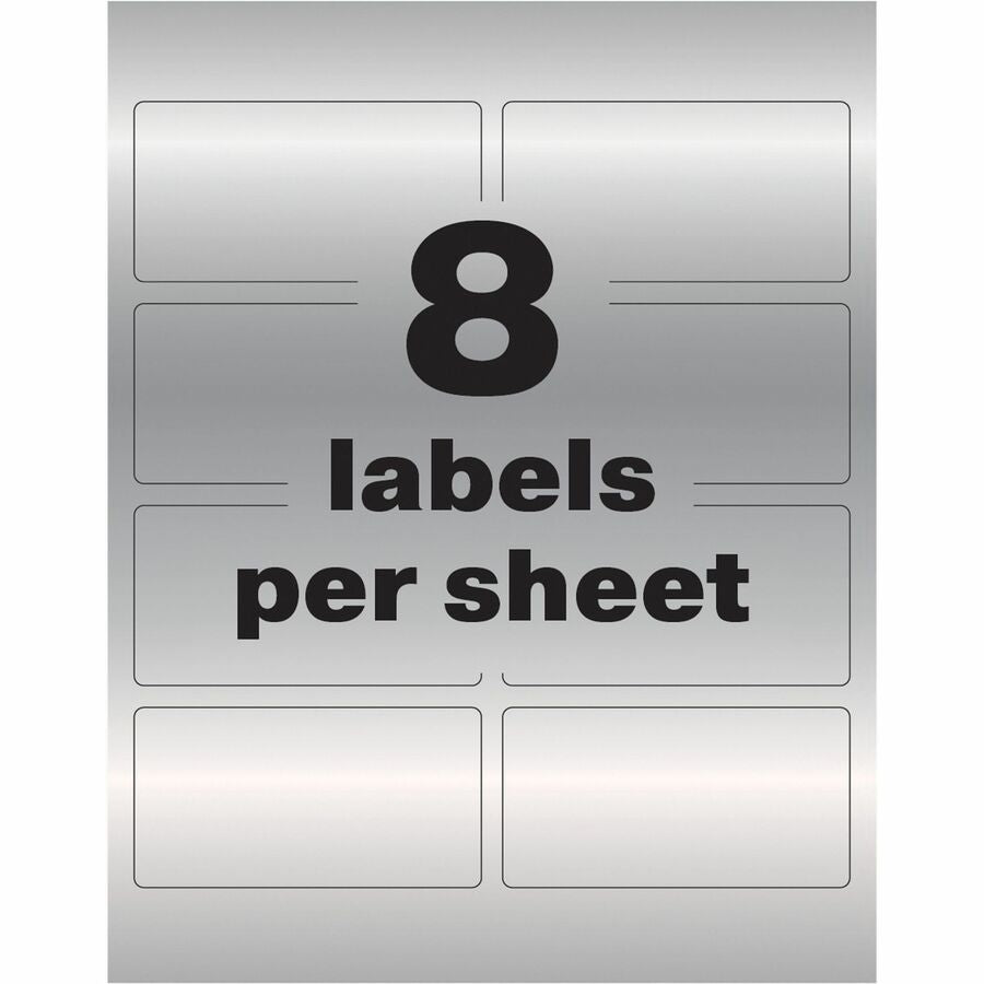 Avery&reg; PermaTrack Metallic Asset Tag Labels, 2" x 3-3/4" , 64 Asset Tags