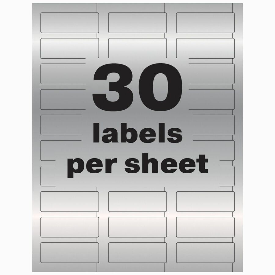 Avery&reg; PermaTrack Metallic Asset Tag Labels, 3/4" x 2" , 240 Asset Tags