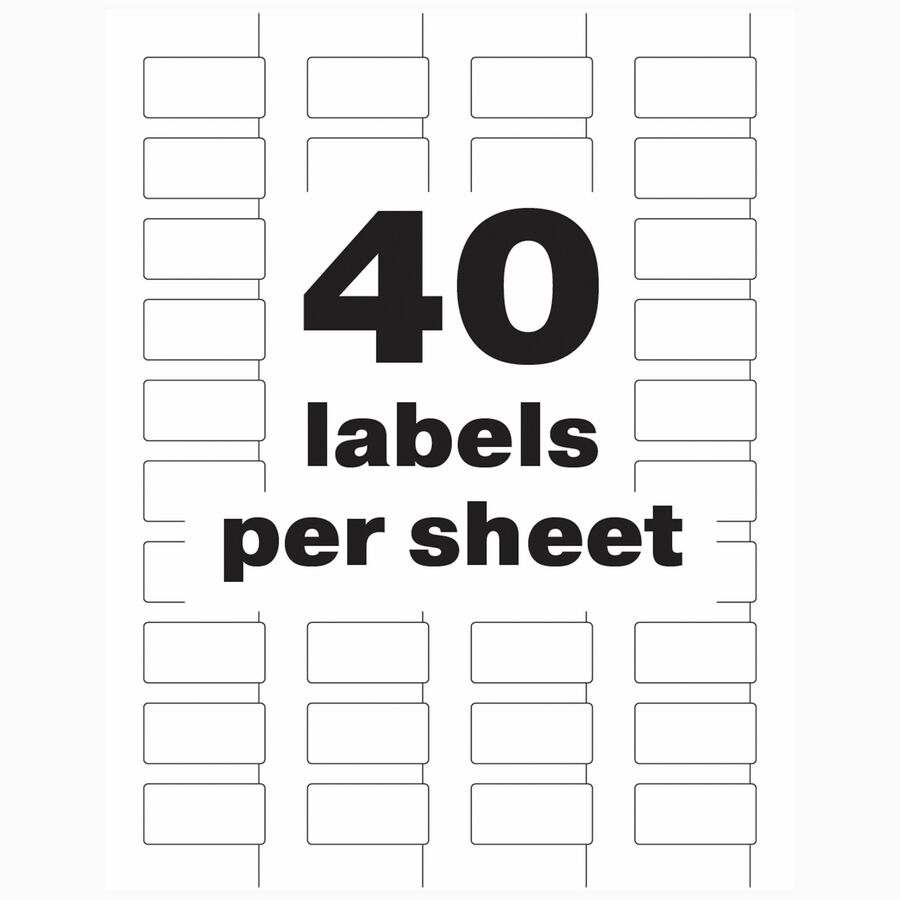 Avery&reg; PermaTrack Durable White Asset Tag Labels, 3/4" x 1-1/2" , 320 Asset Tags
