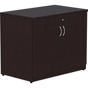 Lorell Essentials Series 2-Door Storage Cabinet - 29.5" Height x 36" Width x 22.5" Depth Cabinet, x 0.7" Thickness Panel - 2 Door(s) - Material: Laminate - Finish: Espresso - 1 Each