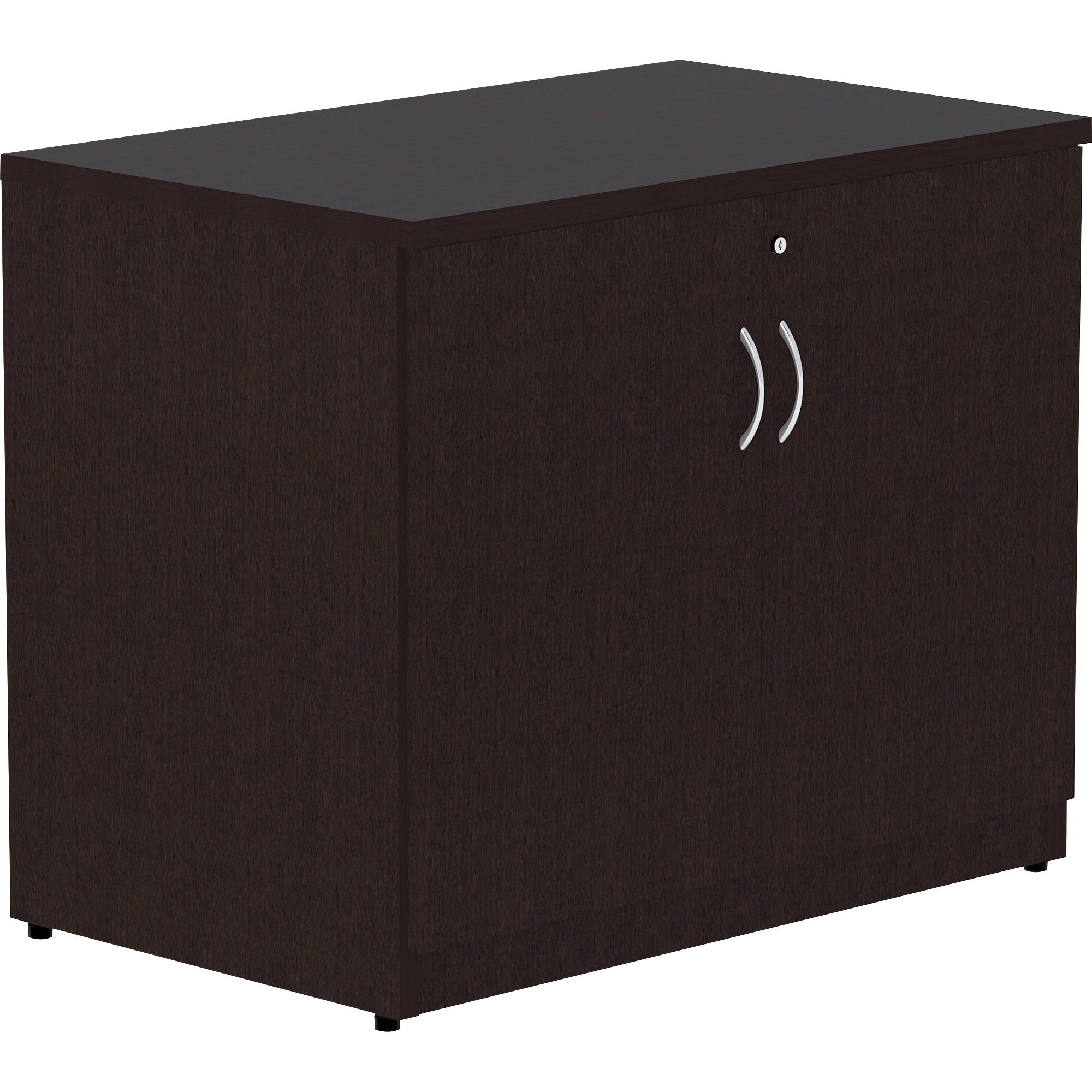 Lorell Essentials Series 2-Door Storage Cabinet - 29.5" Height x 36" Width x 22.5" Depth Cabinet, x 0.7" Thickness Panel - 2 Door(s) - Material: Laminate - Finish: Espresso - 1 Each