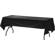 Genuine Joe Plastic Table Covers - 108" Length x 54" Width - Plastic - Black - 1 Pack