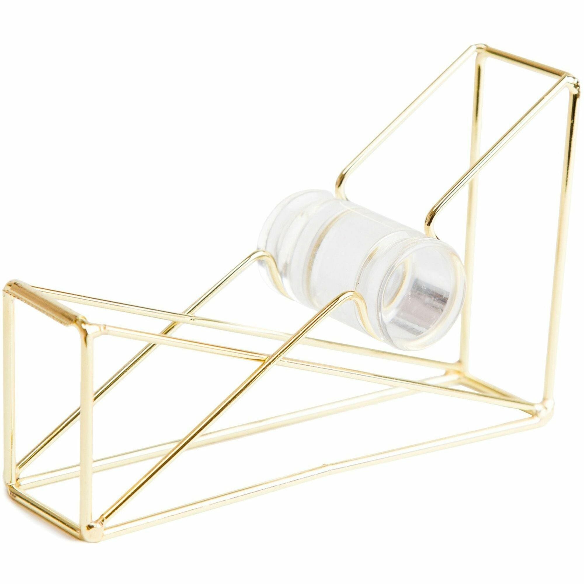 1" Core - Refillable - Easy to Use, Sturdy, Lightweight - Wire Metal - Gold - 1 Each
