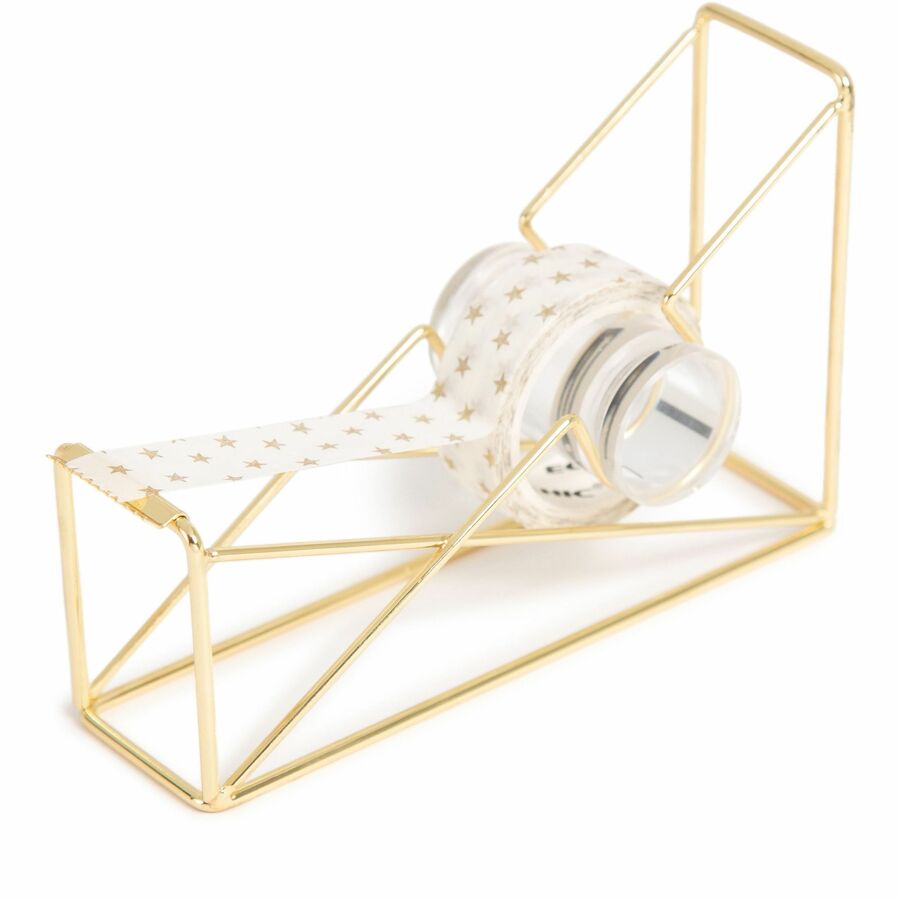 1" Core - Refillable - Easy to Use, Sturdy, Lightweight - Wire Metal - Gold - 1 Each