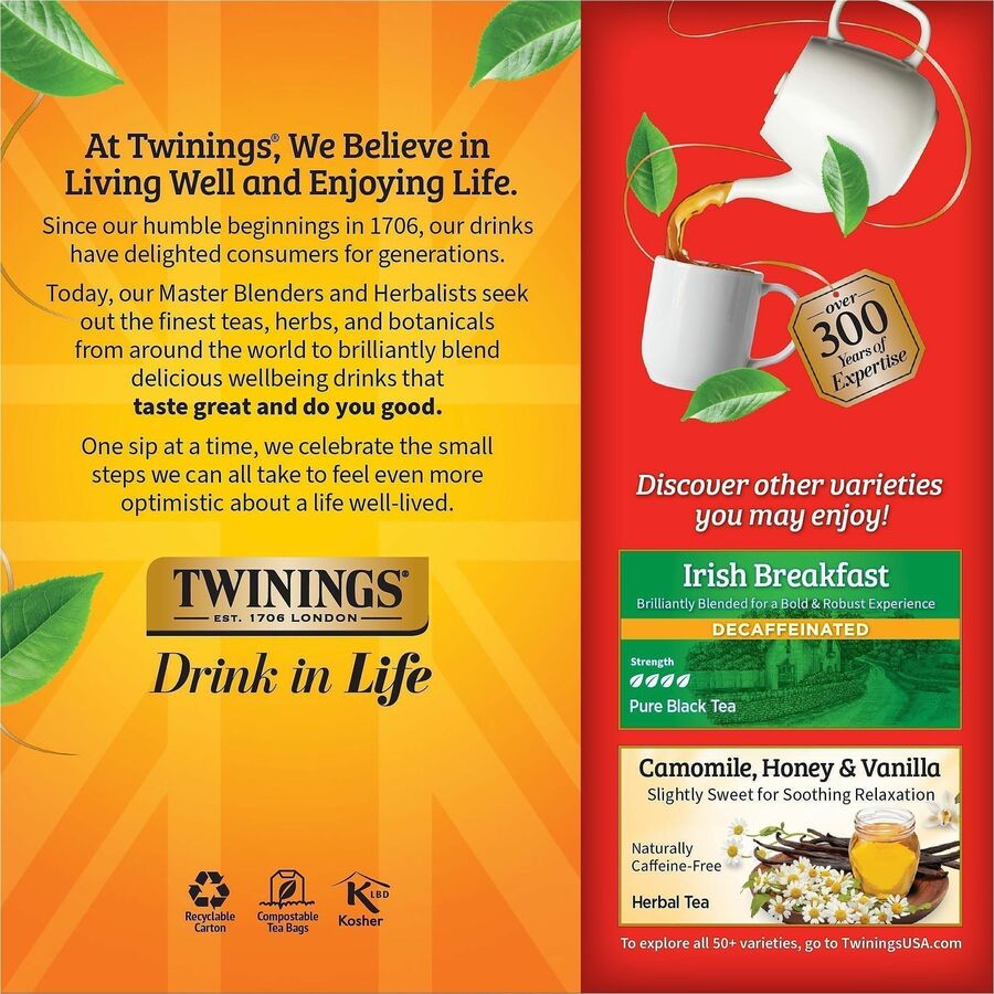 Black Tea - 1.8 oz - Decaffeinated - 25 / Box