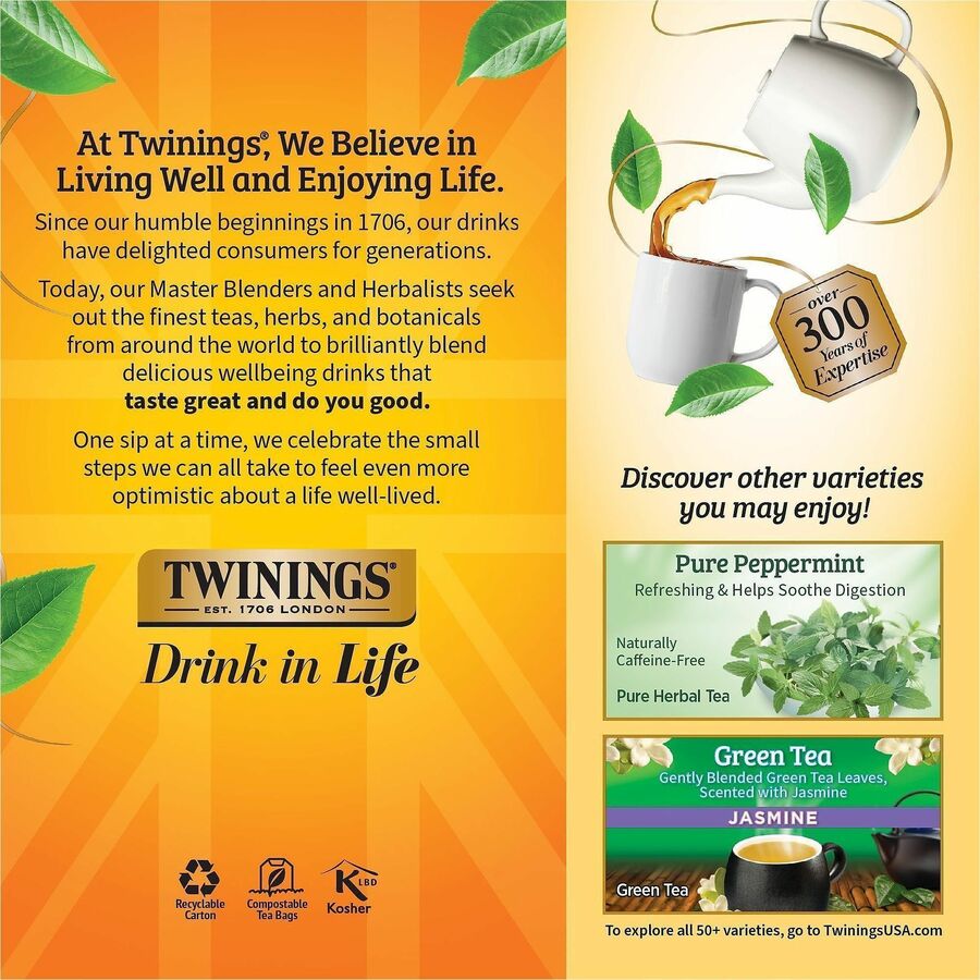Twinings of London Lemon & Ginger Herbal Tea Bag