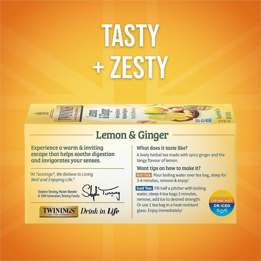Twinings of London Lemon & Ginger Herbal Tea Bag