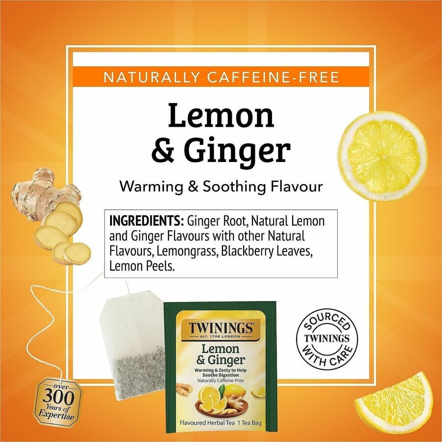 Twinings of London Lemon & Ginger Herbal Tea Bag