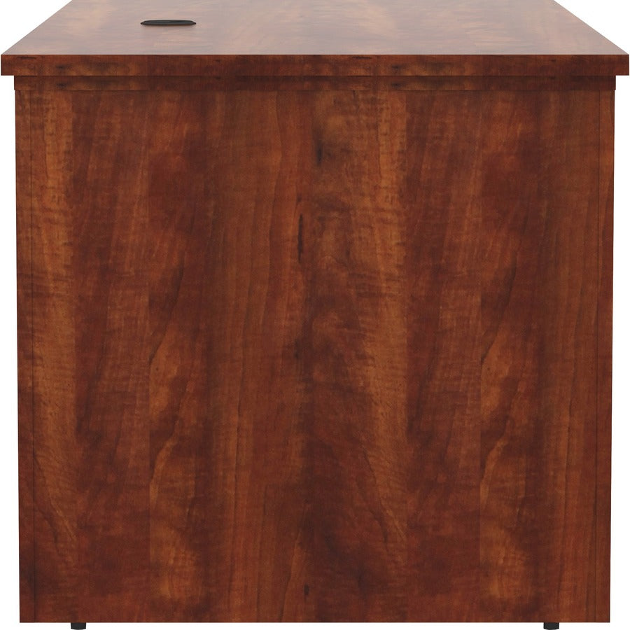 Lorell Essentials Series Sit-to-Stand Desk Shell - x 0.1" Thickness Top, 49" Height x 60" Width x 29" Depth - Finish: Cherry - Laminate Table Top - 1 Each
