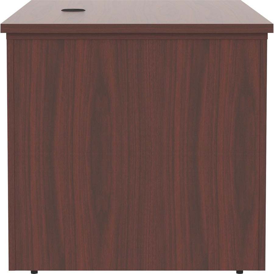 Lorell Essentials Series Sit-to-Stand Desk Shell - x 0.1" Thickness Top, 49" Height x 60" Width x 29" Depth - Finish: Mahogany - Mahogany Laminate Table Top - 1 Each