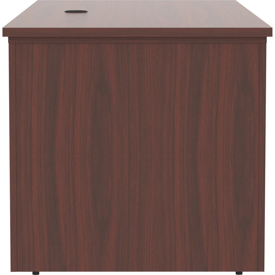 Lorell Essentials Series Sit-to-Stand Desk Shell - x 0.1" Thickness Top, 49" Height x 72" Width x 29" Depth - Finish: Mahogany - Laminate Table Top - 1 Each