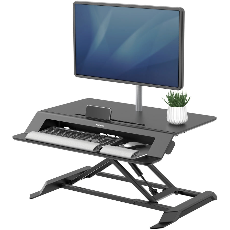 4.38" Height x 31.50" Width x 24" Depth - Desktop - Black