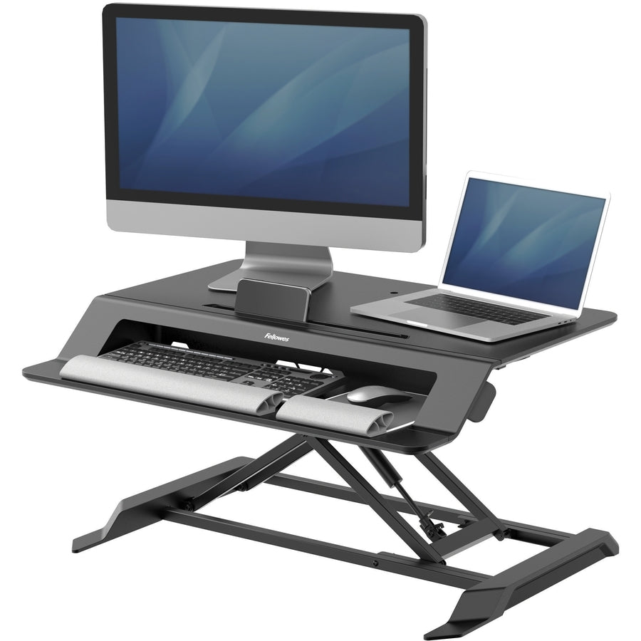 4.38" Height x 31.50" Width x 24" Depth - Desktop - Black