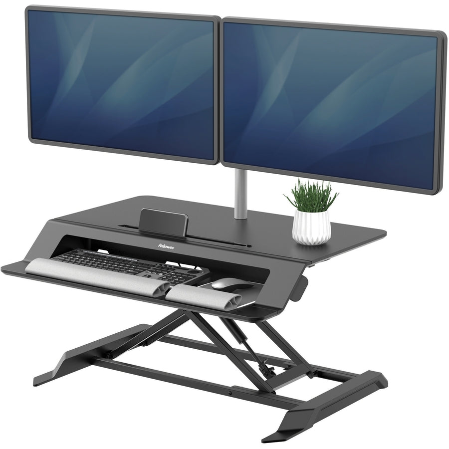 4.38" Height x 31.50" Width x 24" Depth - Desktop - Black