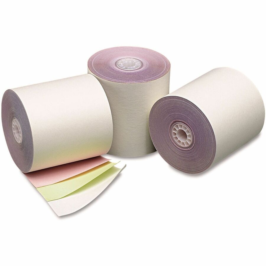 ICONEX Carbonless Paper - 3" x 67 ft - White, Yellow - 50 / Carton