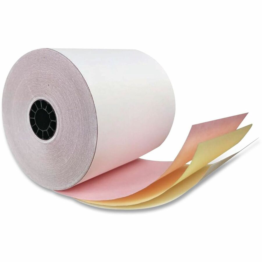 ICONEX Carbonless Paper - 3" x 67 ft - White, Yellow - 50 / Carton