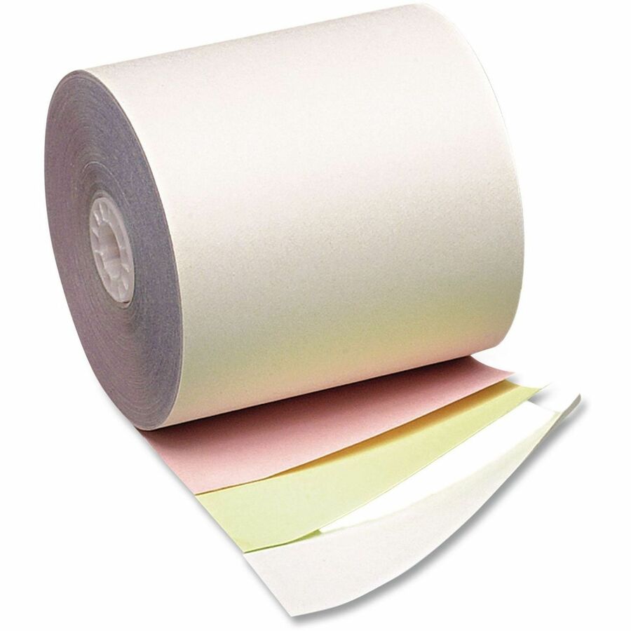 ICONEX Carbonless Paper - 3" x 67 ft - White, Yellow - 50 / Carton