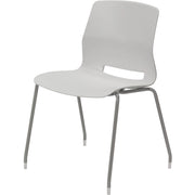 KFI Swey Collection 4-leg Armless Stool - Light Gray Seat Color - Polypropylene Seat Material - Light Gray Back Color - Polypropylene Back Material - Silver Frame Color - Stainless Steel Frame Material - Four-legged Base - 1 Each
