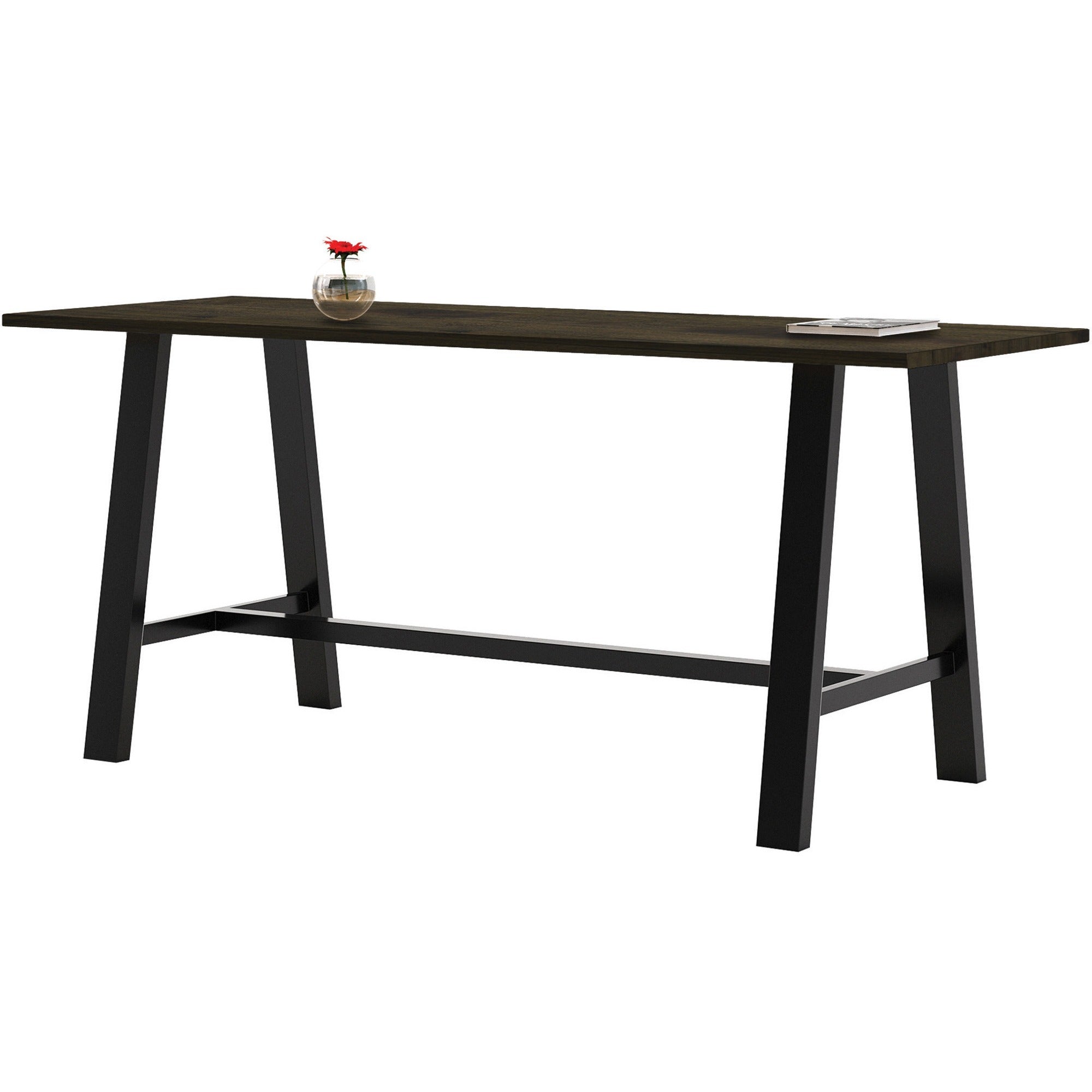 KFI Midtown Solid Wood Top 41"H Table - Espresso Rectangle Top - 84" Table Top Length x 36" Table Top Width - 41" Height - Assembly Required - Poplar Wood Top Material - 1 Each