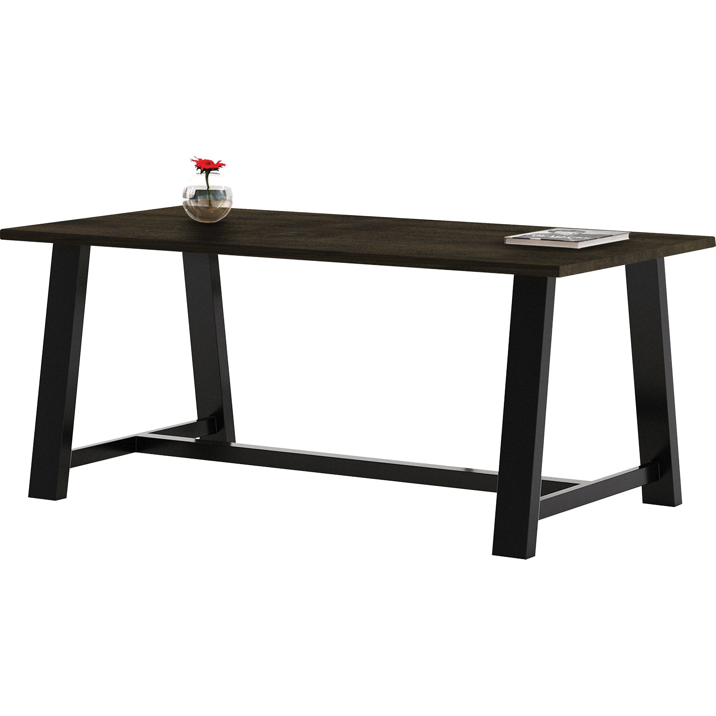 KFI 36x72" Solid Wood Top Midtown Table - Espresso Rectangle Top - 72" Table Top Length x 36" Table Top Width - 30" Height - Assembly Required - Poplar Wood Top Material - 1 Each