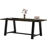 KFI Midtown Cafeteria Table - Expresso Rectangle Top - 84" Table Top Length x 36" Table Top Width - 30" Height - Assembly Required - Poplar Wood Top Material - 1 Each