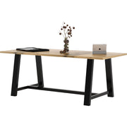 KFI Midtown Cafeteria Table - Natural Rectangle Top - 84" Table Top Length x 36" Table Top Width - 30" Height - Assembly Required - Poplar Wood Top Material - 1 Each