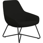 9 to 5 Seating W-shaped Base Lilly Lounge Chair - Onyx Seat Color - Fabric, Foam Seat Material - Onyx Back Color - Fabric, Foam Back Material - Black Frame Color - W Leg Base - 1 Each