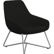 9 to 5 Seating W-shaped Base Lilly Lounge Chair - Onyx Seat Color - Fabric, Foam Seat Material - Onyx Back Color - Fabric, Foam Back Material - Silver Frame Color - W Leg Base - 1 Each