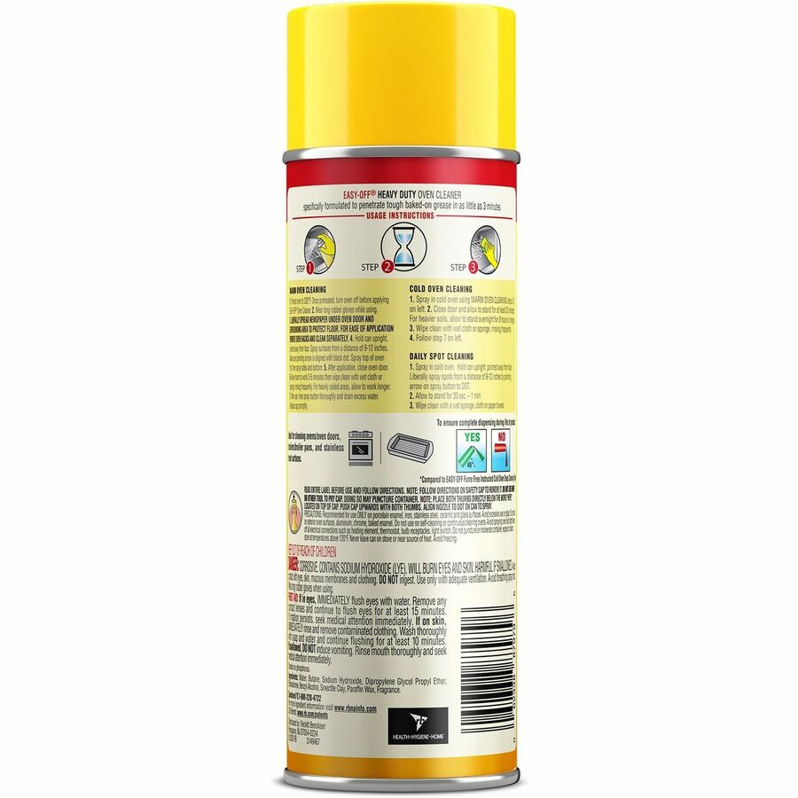 Easy-Off Heavy Duty Oven Cleaner - 14.5 fl oz (0.5 quart) - Fresh Scent - Heavy Duty - White - 6 / Carton