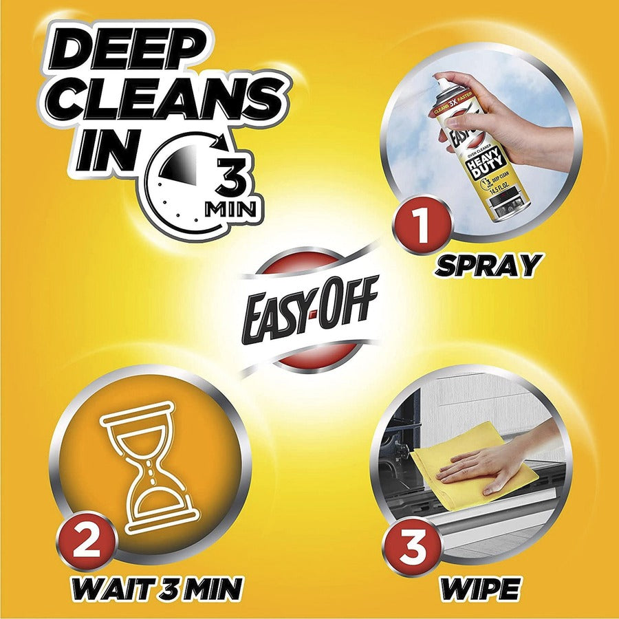 Easy-Off Heavy Duty Oven Cleaner - 14.5 fl oz (0.5 quart) - Fresh Scent - Heavy Duty - White - 6 / Carton