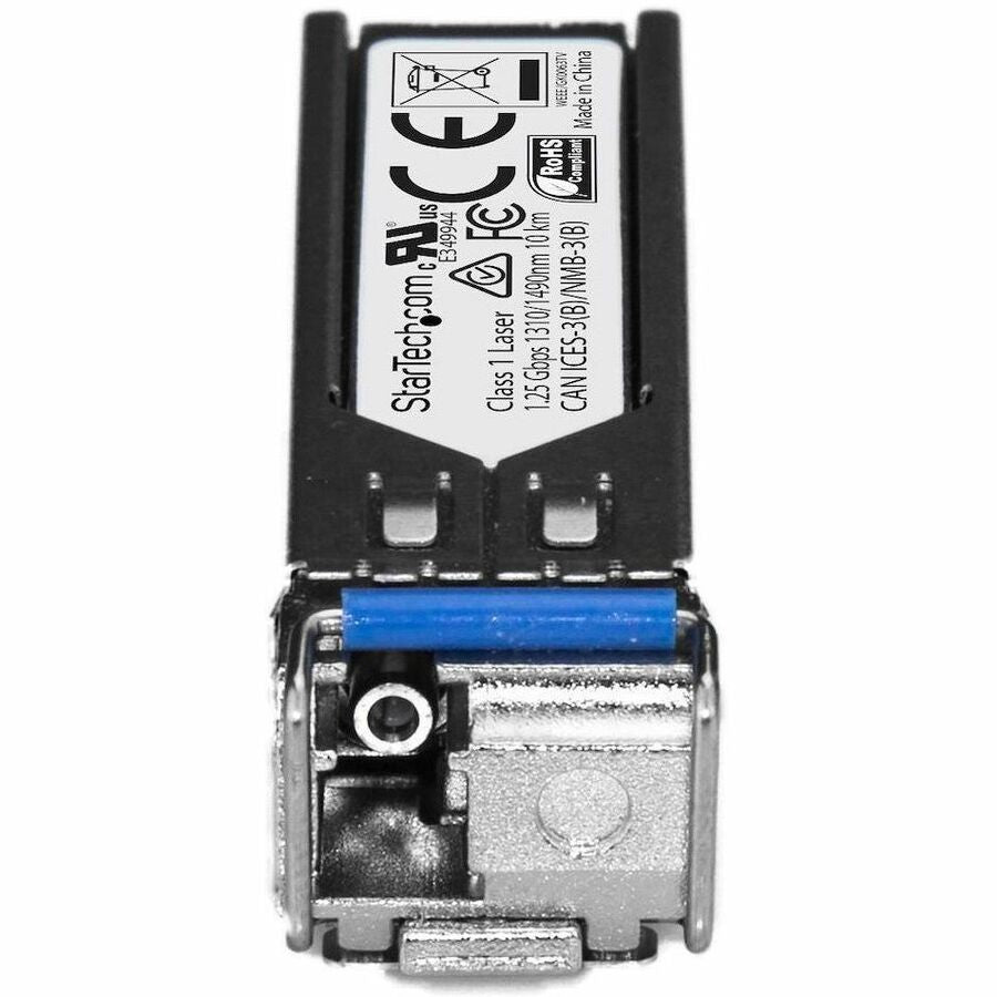StarTech.com Juniper SFP Module - For Optical Network, Data Networking - 1 x LC Simplex 1000BASE-BX10-U Network - Optical Fiber - Single-mode - Gigabit Ethernet - 1000BASE-BX10-U - Hot-swappable - 1 Each