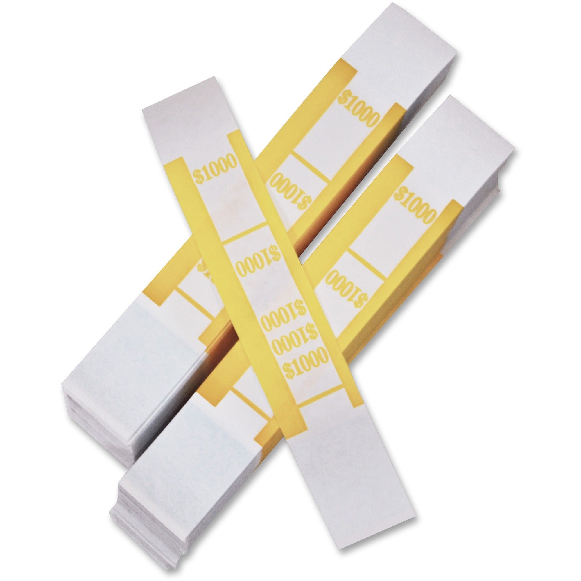 Total $1,000 - Adhesive, Sturdy, Color Coded - Kraft Paper - Yellow - 1000 / Pack