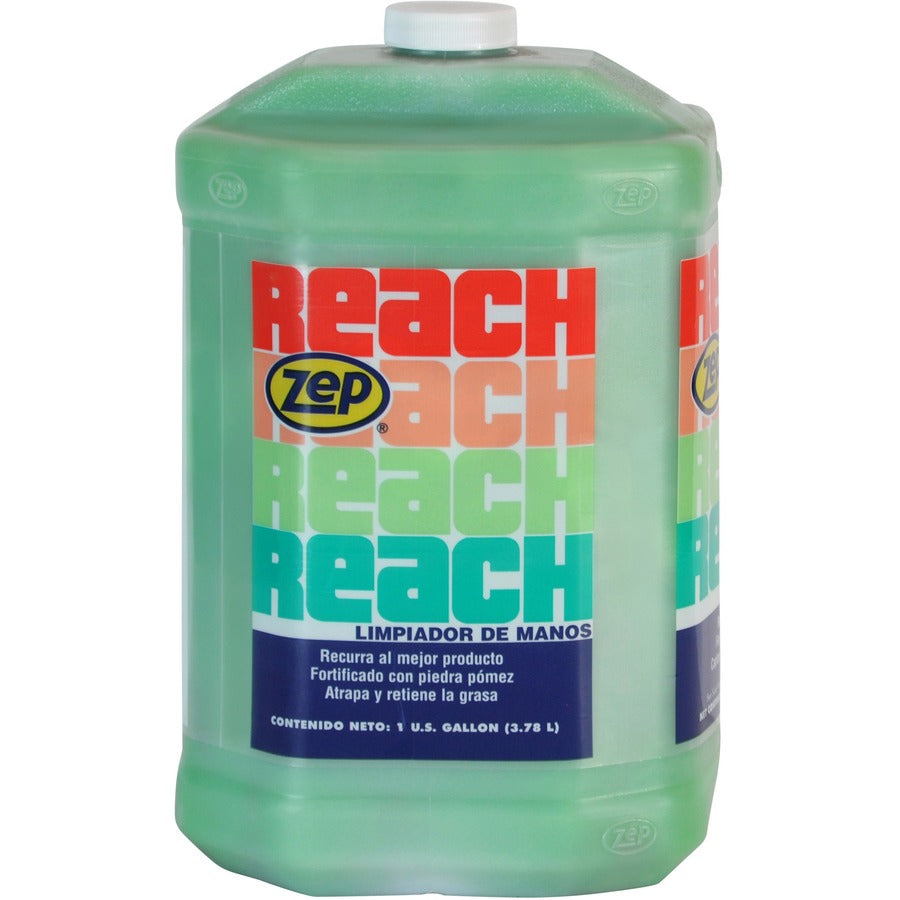 Zep Reach Hand Cleaner, Almond Scent, 1 Gallon, Light Green, Phosphate-Free, Residue-Free, Pleasant Scent, 1 Each