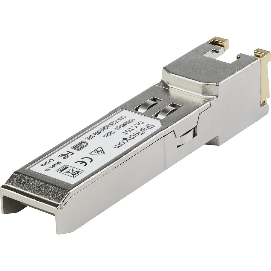 StarTech.com Juniper SFP (mini-GBIC) Module - For Data Networking - 1 x RJ-45 1000Base-TX LAN - Twisted PairGigabit Ethernet - 1000Base-TX - Hot-swappable - 1 Each