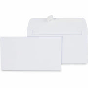 Business Envelope, #6 3/4, 24 lb, Self Adhesive, White, Paper Stock, 100/Box