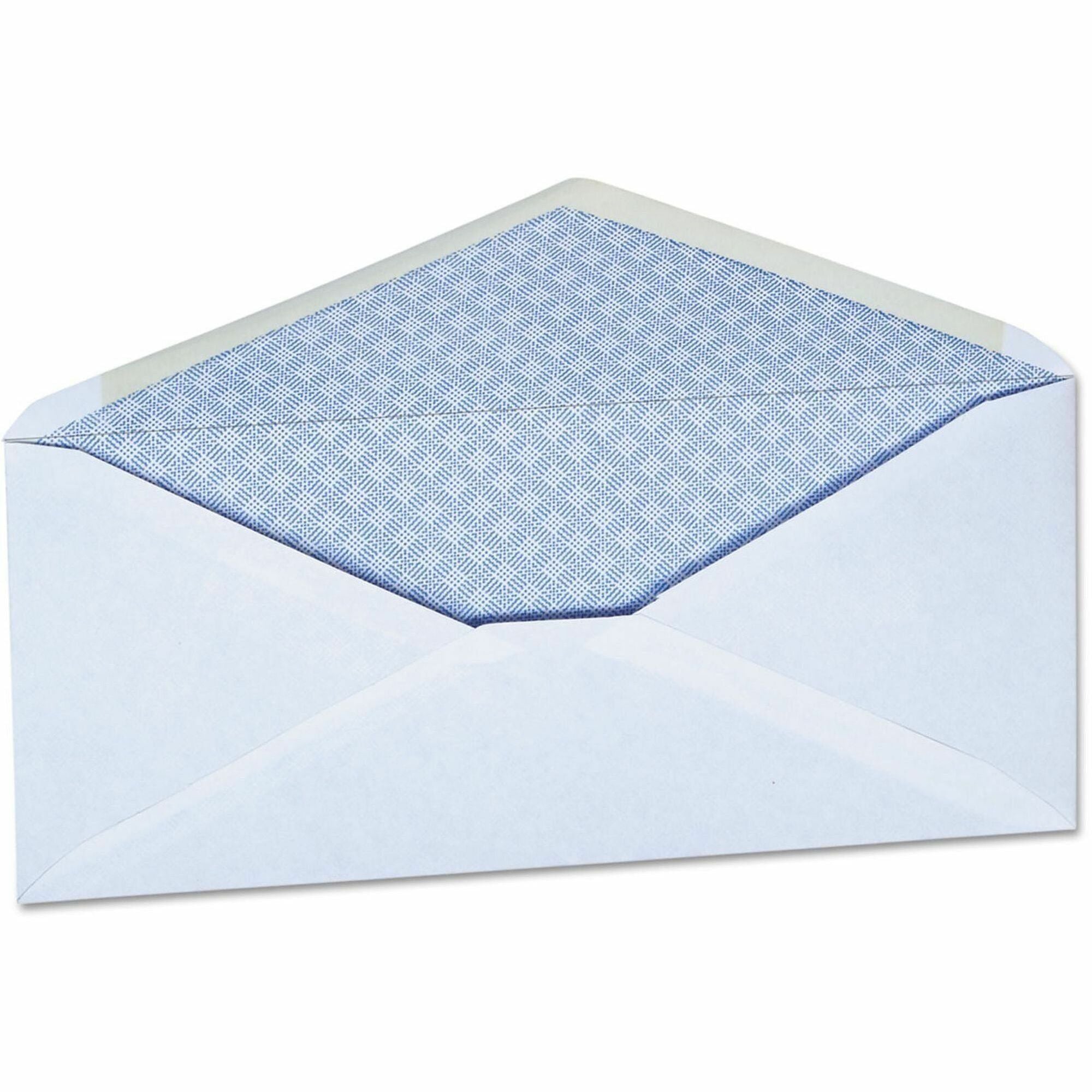 Universal #10 Business Envelopes, 9 1/2" x 4 1/10", 24 lb, Gummed, White, Paper Stock, 500/Box