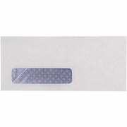 Universal Envelope, #10, 9 1/2" x 4 1/10", 24 lb, Gummed, White, Paper Stock, Security Tint, 500/Box