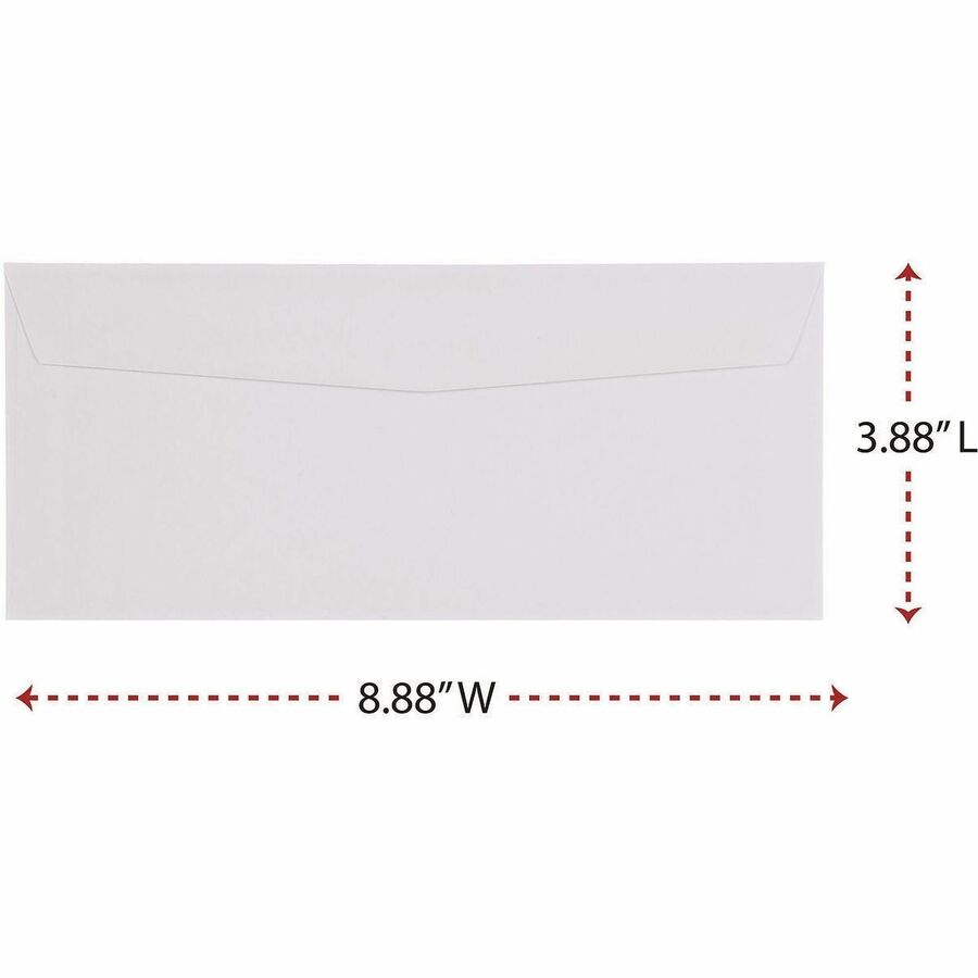 Universal Envelope, Business, #9, 24 lb, Gummed, White, Paper Stock, 500/Box