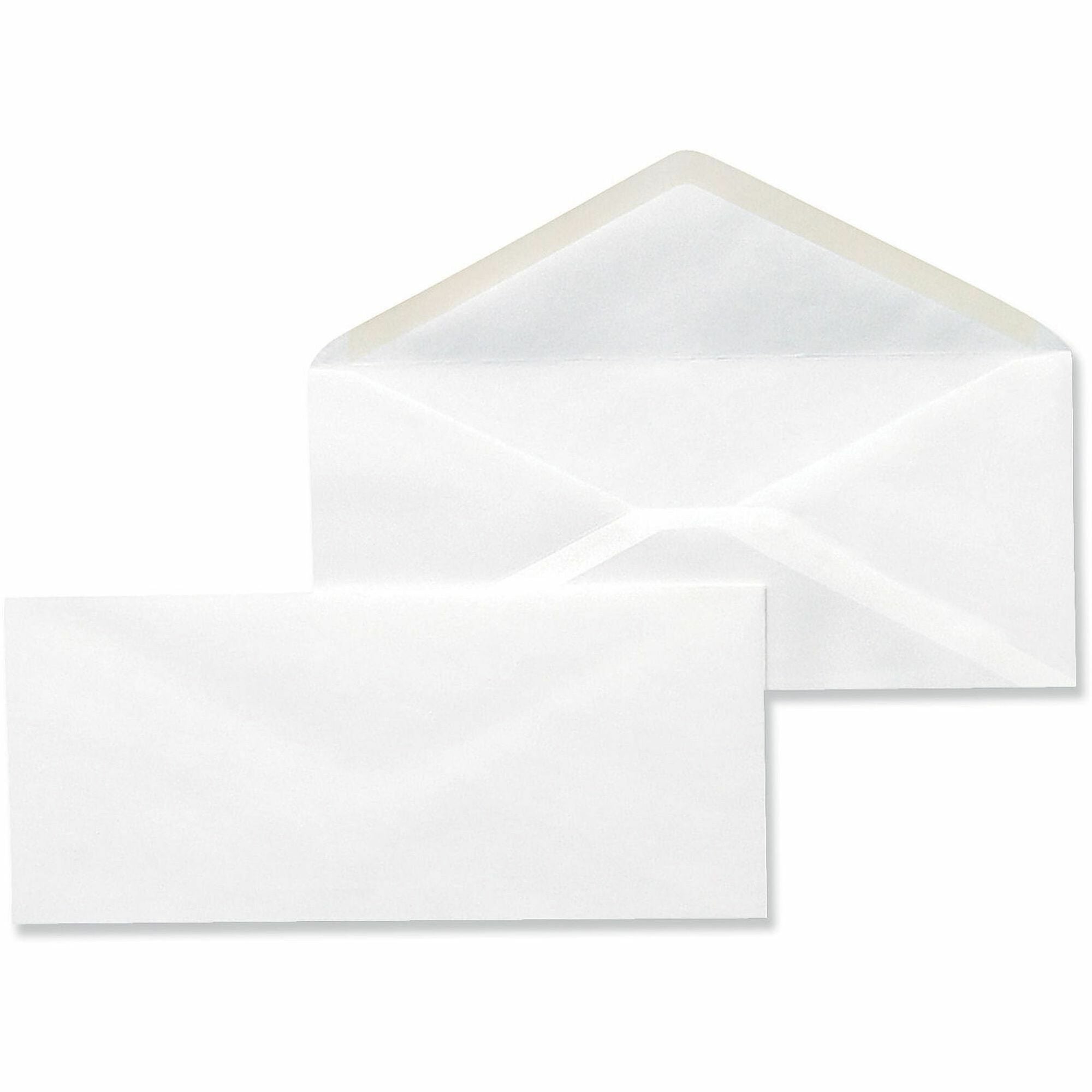 Universal Envelope, #10, 9 1/2" x 4 1/10", 24 lb, Gummed, White, Paper Stock, 500/Box